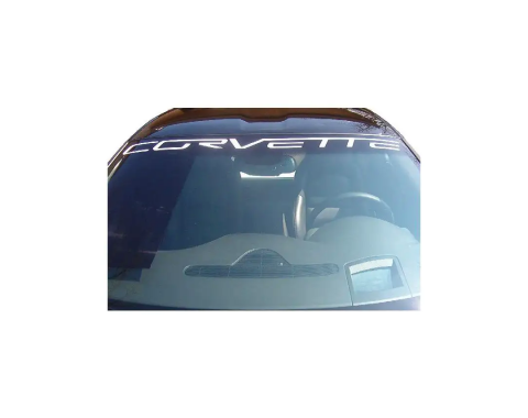 Corvette Windshield Decal, Red, 2005-2013