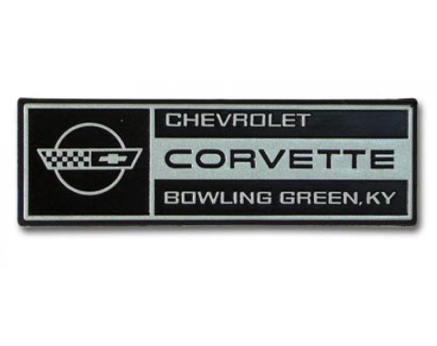 Corvette Emblem, Hood Underside Bowling Green, NOS 1984-1993