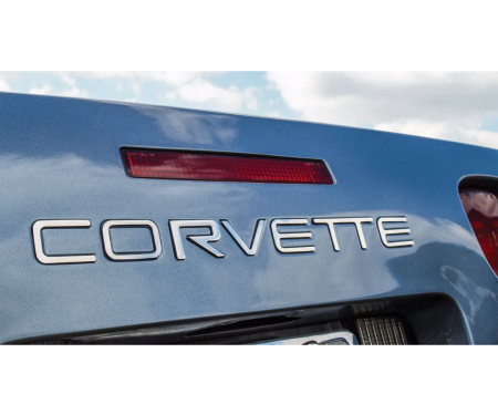 Corvette Letter Set, Rear Polished Stainless Steel, 1991-1996