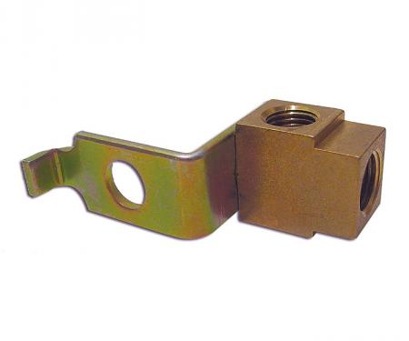 Corvette Brake Line Block, Left Front with Power Brakes, 3/16 Inch, 1965