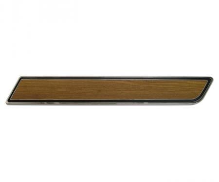 Corvette Door Panel Insert Plate with Teak Insert, Right, 1976