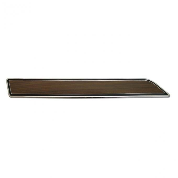 Corvette Door Panel Insert Plate with Walnut Insert, Left, 1970-1976