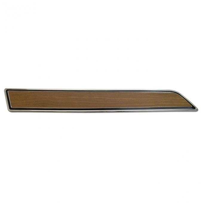 Corvette Door Panel Insert Plate with Teak Insert, Left, 1976