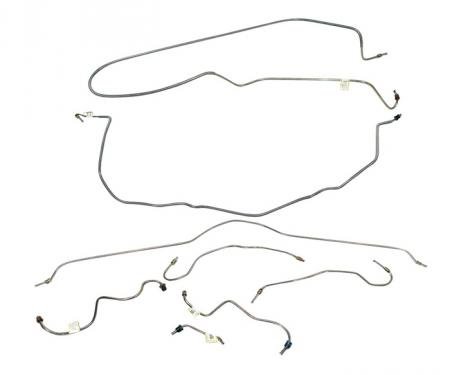 Corvette Brake Line Set, Stainless Steel with Power Brakes, 1969