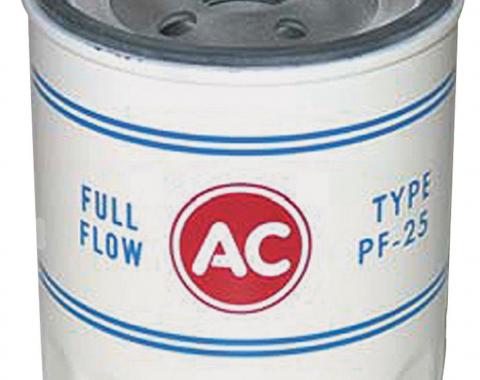 Corvette Oil Filter, PF25, AC Delco, 1968-1977