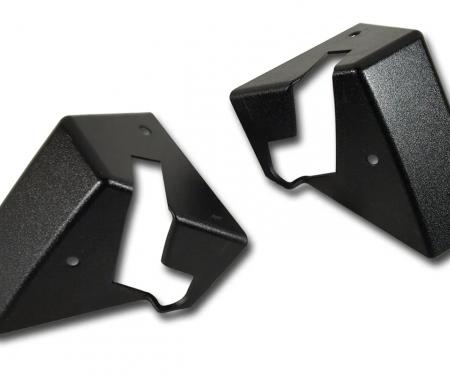 Corvette Top Storage Bracket Covers, Black, 1984-1985