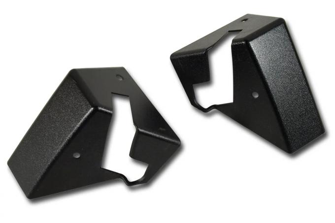 Corvette Top Storage Bracket Covers, Black, 1984-1985