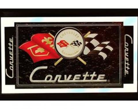 Pub Mirror - C1 Corvette Logo