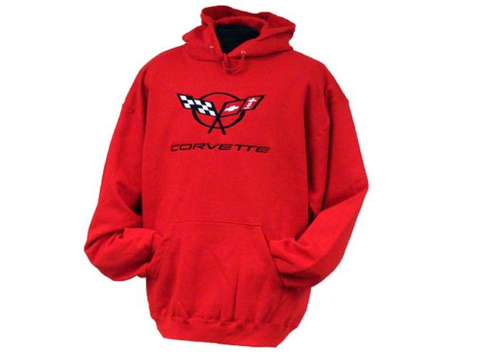 Hoodie/Hooded Sweatshirt With C5 Logo Red