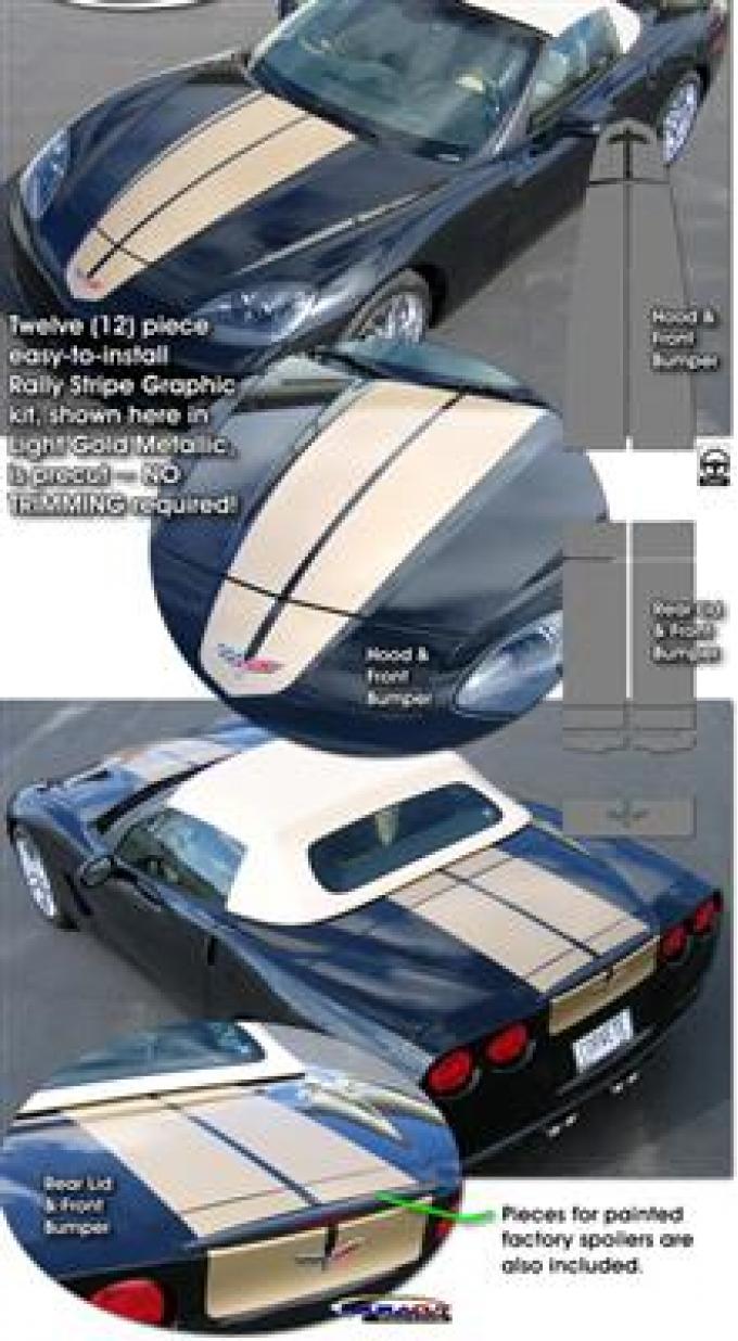 06-13 Coupe Rally Stripe Kit Z06 Grand Sport