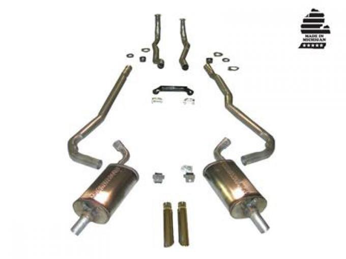 1969 Exhaust System Deluxe 2" Small Block 4-Speed with Magnaflow