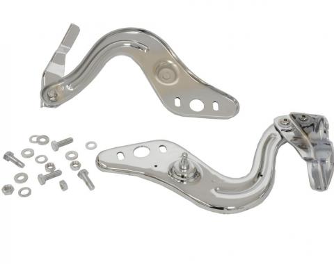 05-13 Hood Hinges - Chrome - Pair