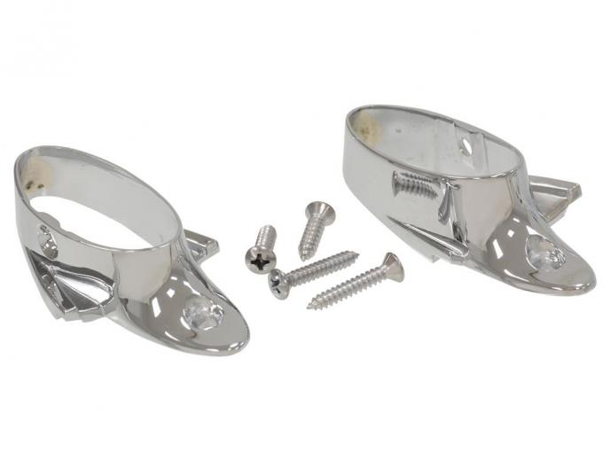 58-62 Chrome Grab Bar End Caps with Screws