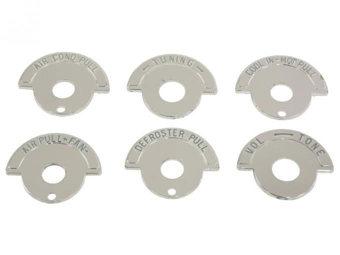 65-67 Dash Bezel Set With Air Conditioning - 6 Pieces
