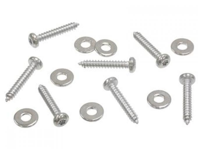 97-13 Door Jamb Chrome Detail Screws 8 Pieces