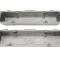 56-59 Valve Covers - 283 Ribbed w/Corvette Script & Fins Polished Sand Cast