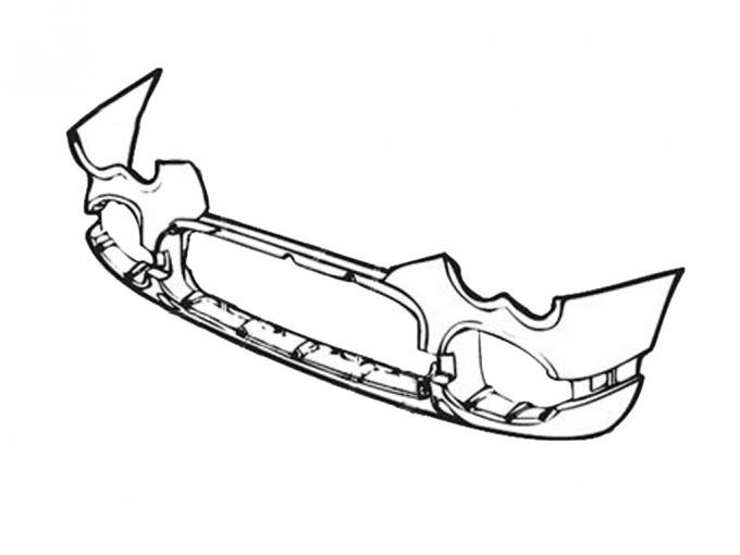 58-62 Nose Body Panel - Front Center of Headlights Down