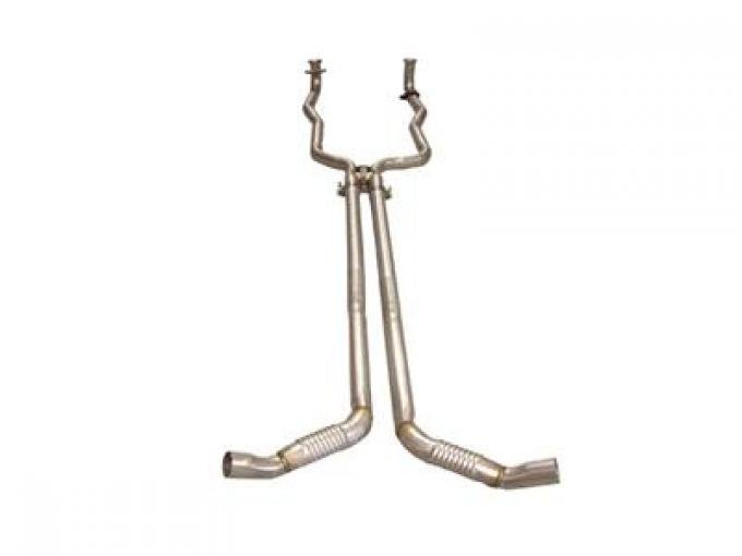 84-91 Dual Exhaust Pipe Set - High Performance Maximum Output - Less Mufflers