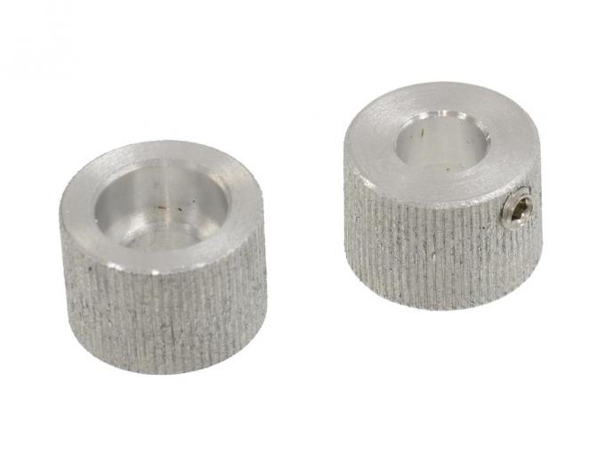 56-62 Windshield Wiper Transmission Knurled End Caps - Pair