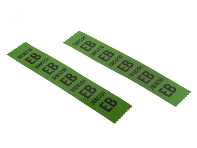 65-67 Front Coil Spring Labels / Decals - EB 396 427