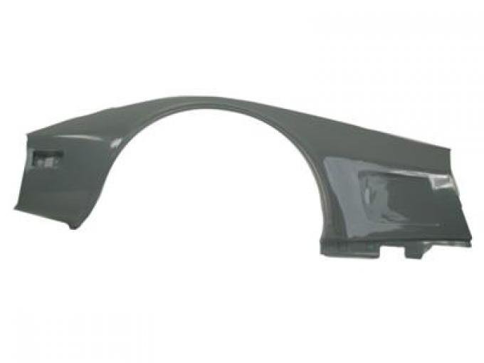 73-79 Front Side Fender Panel Gray Fiberglass Left - Fiberglass (pm)