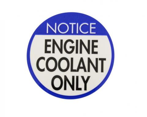 78-82 Cooling System Decal - Engine Coolant Bottle Cap Notice Decal