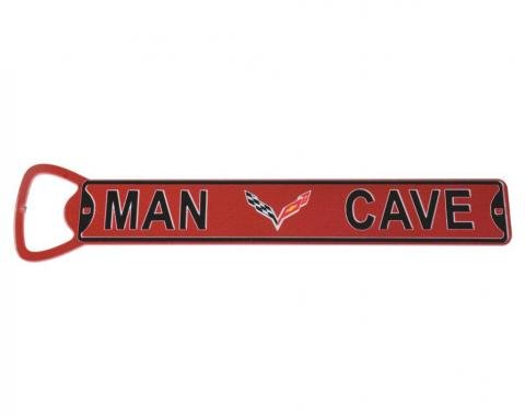 C7 Man Cave 7" Metal Bottle Opener
