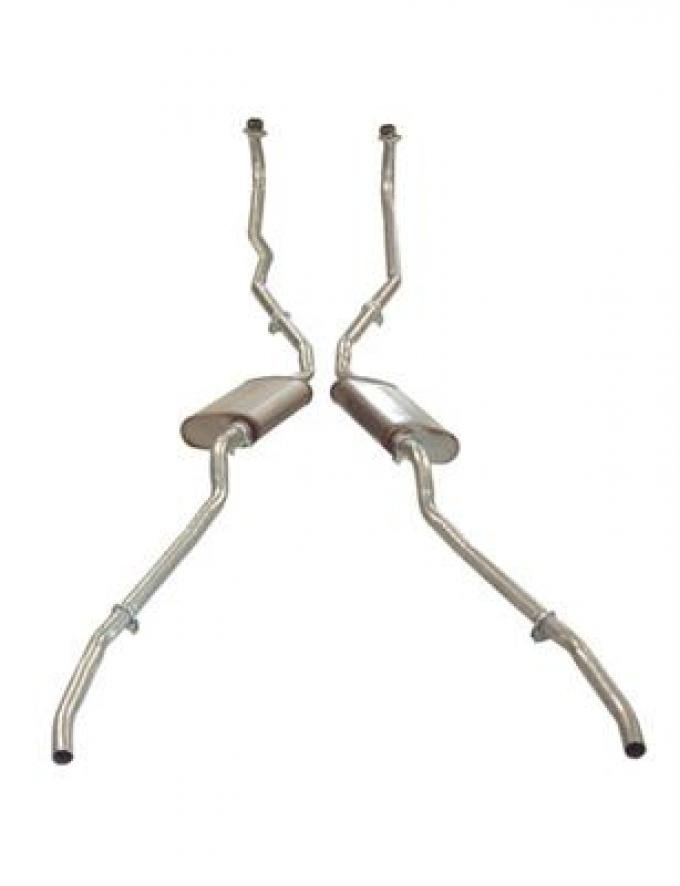 56-58 Exhaust System - Low Performance - Round Magnaflow Muffler