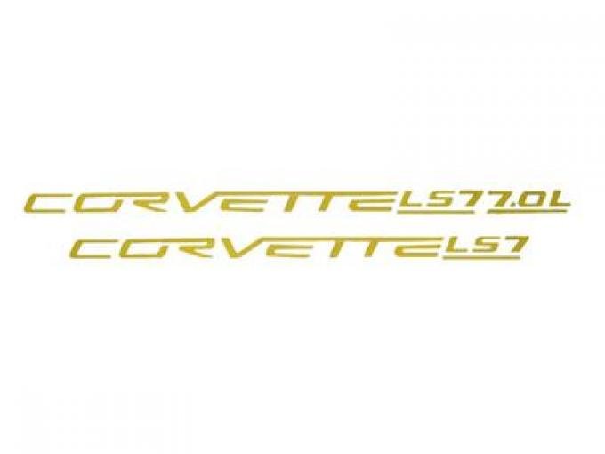 06-13 LS7 Acrylic Fuel Rail Cover Letters / Emblem - Does Both Covers