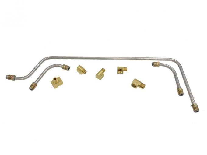 58-61 Fuel Line - Dual Fours Steel - Less Filter - 1958 Late
