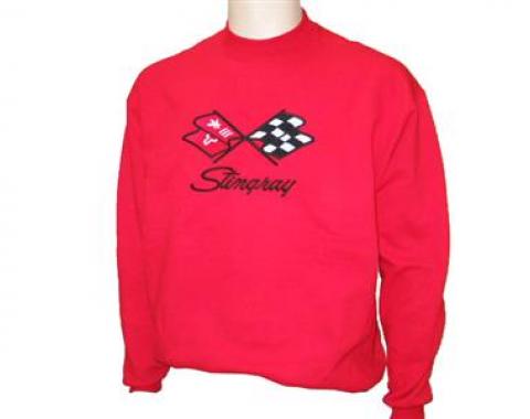Sweatshirt With Stingray Emblem Red