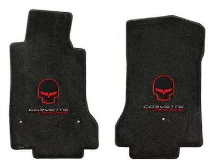 2005-2007E Floor Mats With Red C6 Jake & Corvette Racing Logo - Lloyd Design