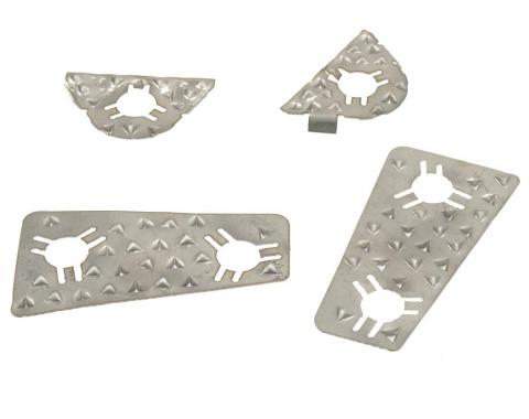 56-62 Door Striker Anti Skid Plate Set - Stainless Steel - 4 Pieces