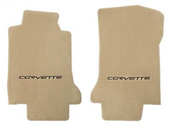 2005-2007E C6 Floor Mats Black C6 Corvette Script - Lloyd Design