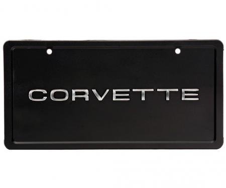 License Plate - Chrome 70's Style Lettering With Black Border