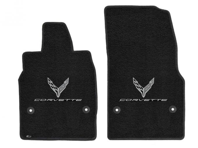 2020-2023 Ebony / Black Lloyds C8 Monochromatic Emblem & Script Floor Mats