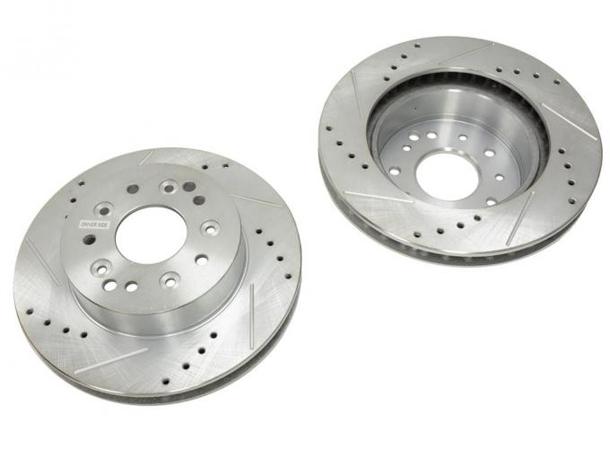 65-82 Rear Cross Drilled And Slotted Brake Rotors - PowerStop