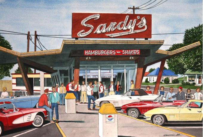 The Hangout 11x17 Print By Dana Forrester