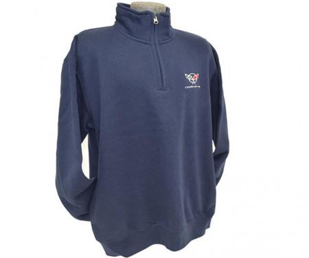 Sweatshirt - Men's Navy C5 1/4 Zip - Size Small