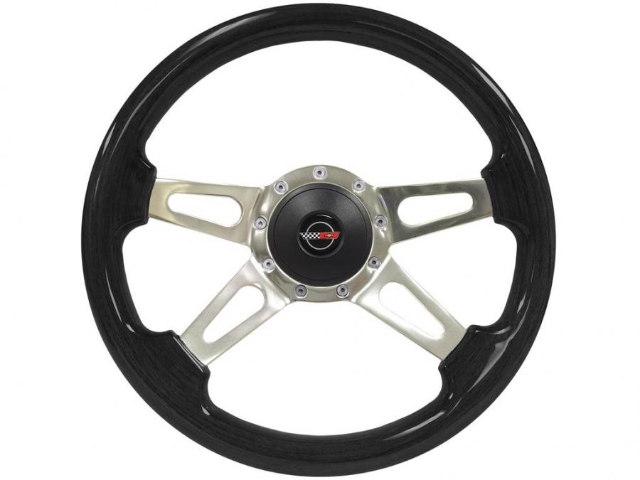 OFF ROAD ウッド ステアリング　4Wheel Drive ホーン付 FLAT4 GT ウッド ステアリング ホイール 15