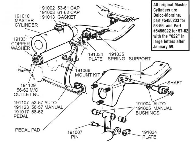 61-62 Master Cylinder Cap - Correct - 1961 Late