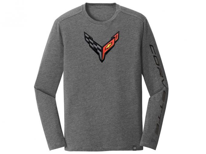 Ash Gray Corvette Carbon Flash Long Sleeve T-Shirt