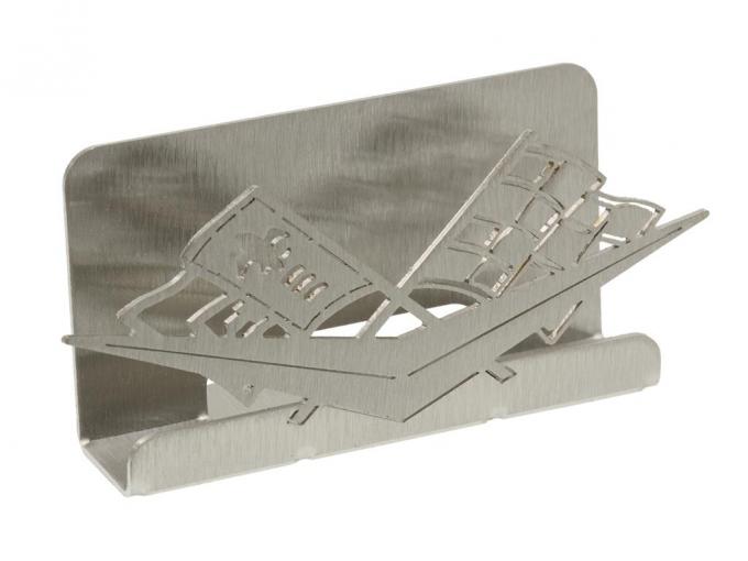 C1 Emblem Brushed Metal Business Card Holder