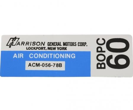 78 Harrison Heat Exchanger Decal