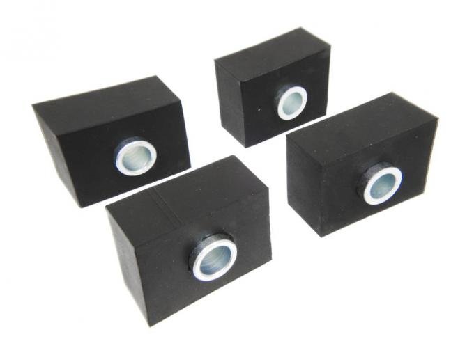 56-57 Bumper Mount Block - Rear Center And Bushing - 4 Pieces