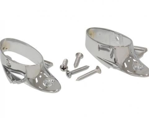 58-62 Chrome Grab Bar End Caps with Screws