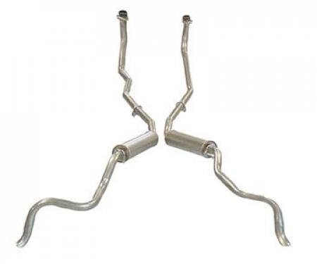 61-62 2" Exhaust System - With Round Offroad Mufflers - No Crossover