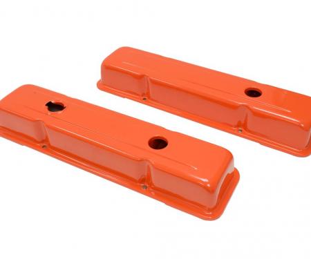 68-86 350 Stamped Steel Orange Valve Cover - Replacement