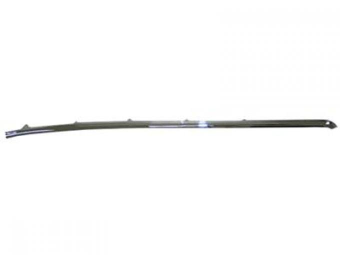 70-77 Door Panel Carpet Strip - Right Deluxe Chrome