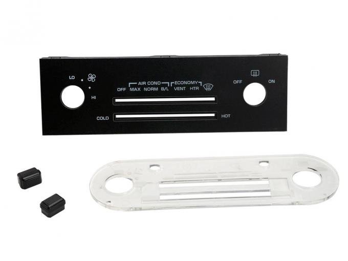 85-89 Heater and Air Conditioning Control Face - Manual with Defroster